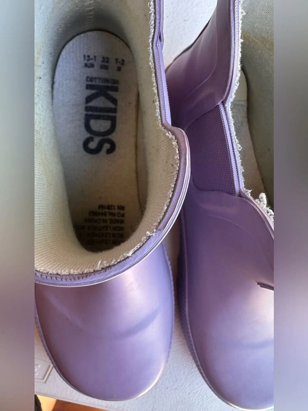 Cotton On Kids Lavender Waterproof Rain Boots